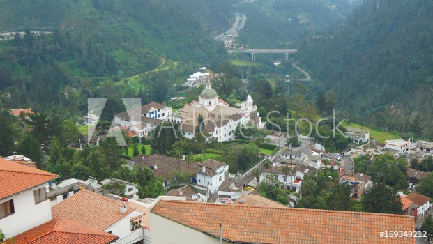 Picture of Aerial view of the old town of Guapulo where the Sanctuary of the Virgin of Guapulo stands out The Church is a large structure with a neoclassical facade